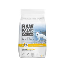 VetExpert Raw Paleo Ultra Adult Medium & Large sausas pašaras su kalakutiena šunims - Zoobaze.lt