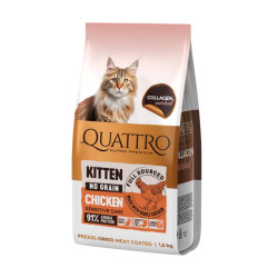 Quattro Collagen Kitten sausas pašaras su vištiena kačiukams - Zoobazė.lt