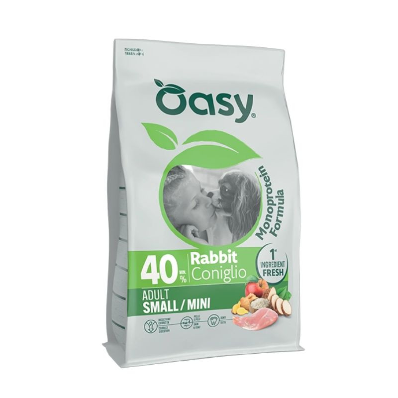Oasy Monoprotein Adult Small/Mini sausas pašaras su triušiena mažų veislių šunims