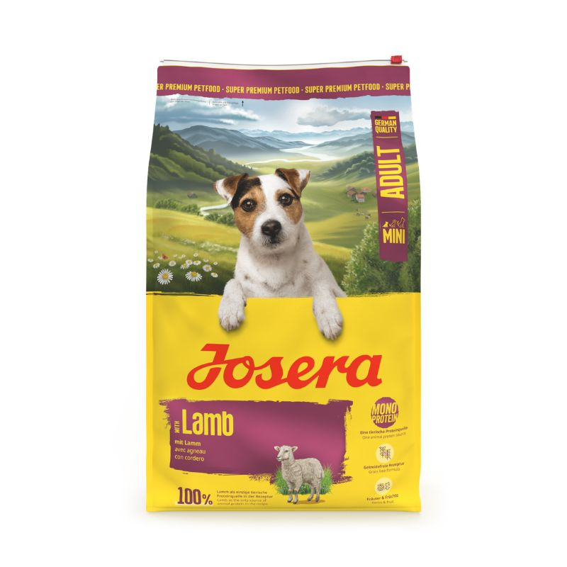 Josera Mini Lamb begrūdis sausas pašaras su ėriena mažų veislių šunims - Zoobaze.lt