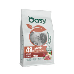 Oasy Monoprotein Adult Small/Mini sausas pašaras su ėriena mažų veislių šunims - Zoobaze.lt