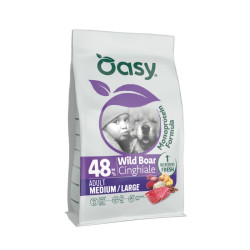 Oasy Monoprotein Adult Medium/Large sausas pašaras su šerniena šunims - Zoobaze.lt
