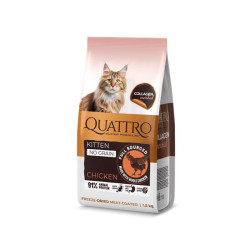 Quattro Collagen Kitten sausas pašaras su vištiena kačiukams - Zoobazė.lt