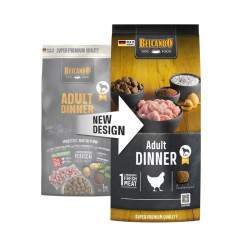 Belcando Adult Dinner sausas pašaras su naminių paukščių mėsa suaugusiems šunims - Zoobaze.lt