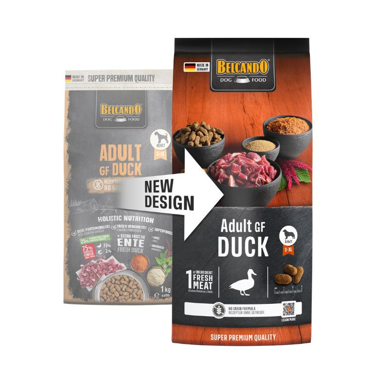 Belcando Adult Grain-Free Duck sausas begrūdis pašaras su antiena šunims - Zoobaze.lt