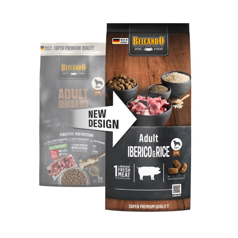 Belcando Adult Iberico & Rice sausas pašaras su kiauliena ir ryžiais šunims - Zoobaze.lt