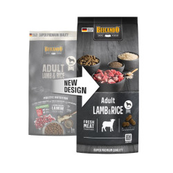 Belcando Adult Lamb & Rice sausas pašaras su ėriena ir ryžiais suaugusiems šunims - Zoobaze.lt