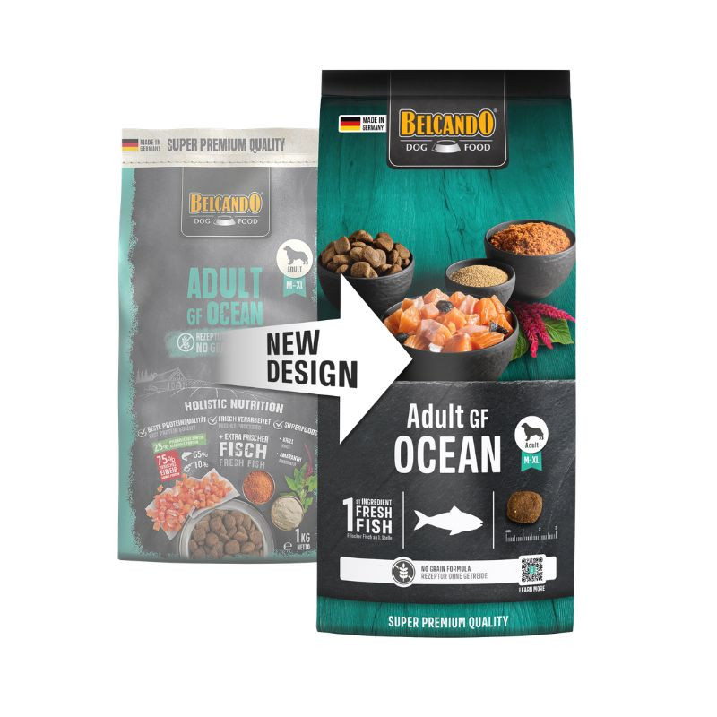 Belcando Adult Grain-Free Ocean sausas begrūdis pašaras su žuvimi suaugusiems šunims - Zoobaze.lt
