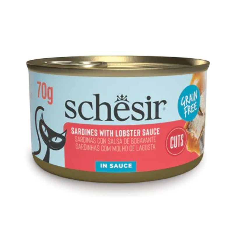 Schesir Complementary Grill konservai su sardinėmis omarų padaže katėms - Zoobazė.lt