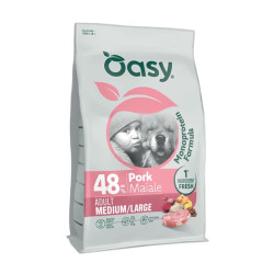 Oasy Monoprotein Adult Medium&Large sausas pašaras su kiauliena didesnių veislių šunims - Zoobazė.lt