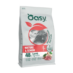 Oasy Monoprotein Mature&Senior sausas pašaras su ėriena vyresnio amžiaus šunims - Zoobazė.lt