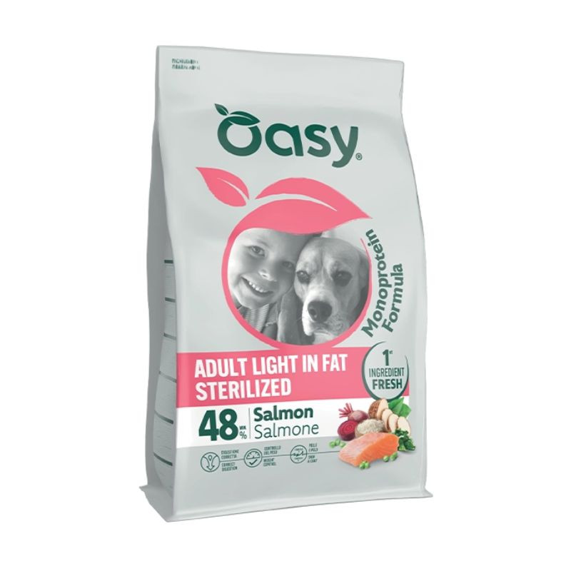 Oasy Monoprotein Adult Light sausas pašaras viršsvorį turintiems šunims - Zoobazė.lt