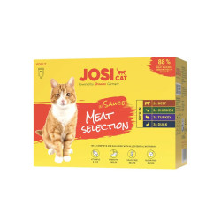 JosiCat Multipack Sauce Meat konservuotas pašaras katėms 4x12x85 g - Zoobazė.lt