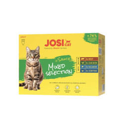 JosiCat Multipack Sauce Mixed konservuotas pašaras katėms 4x12x85 g - Zoobazė.lt