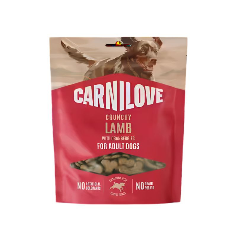 Carnilove Crunchy skanėstai su ėriena ir spanguolėmis šunims - Zoobazė.lt