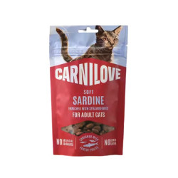 Carnilove Soft skanėstai su sardinėmis ir braškėmis katėms - Zoobazė.lt