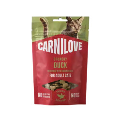 Carnilove Crunchy skanėstai su antiena ir avietėmis katėms - Zoobazė.lt
