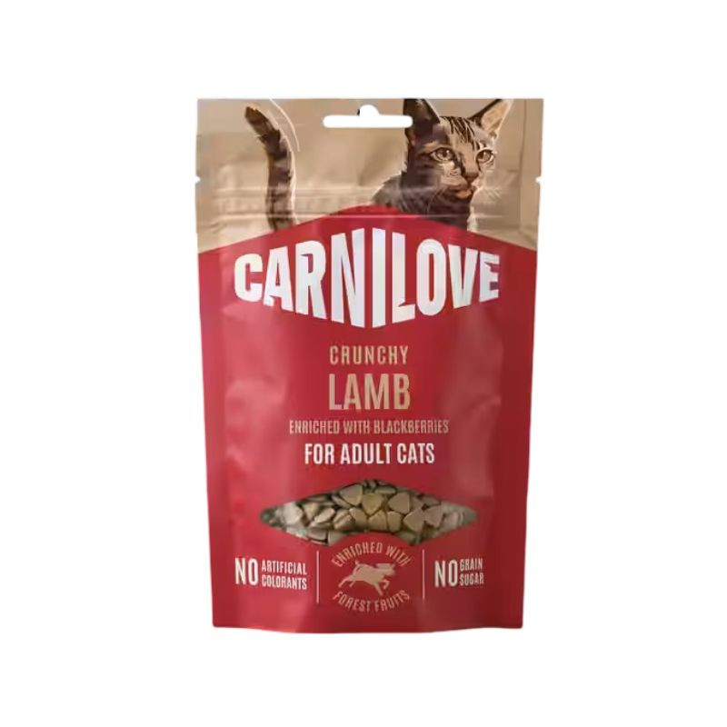 Carnilove Crunchy skanėstai su ėriena ir gervuogėmis katėms - Zoobazė.lt