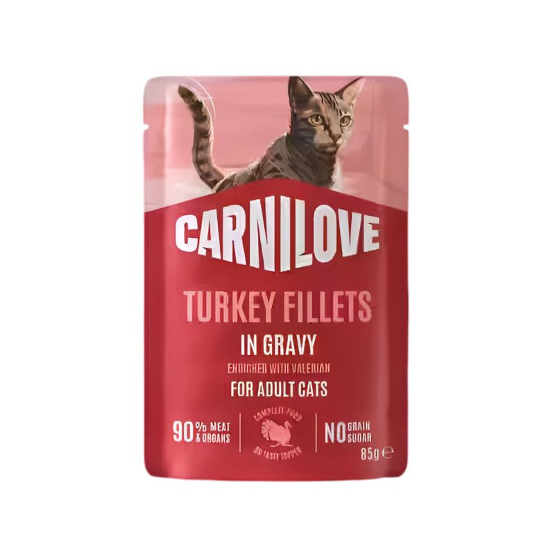 Carnilove guliašas su kalakutiena ir valerijonu padaže katėms - Zoobazė.lt