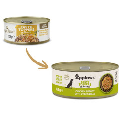 Applaws Taste Toppers in Broth sauso pašaro pagardas su vištiena ir daržovėmis šunims