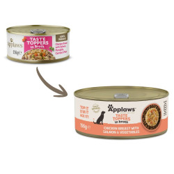 Applaws Taste Toppers in Broth sauso pašaro pagardas su vištiena, lašiša ir daržovėmis šunims