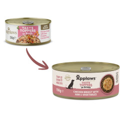 Applaws Taste Toppers in Broth sauso pašaro pagardas su vištiena, kumpiu ir daržovėmis šunims