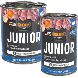 Belcando Junior Poultry with Egg konservai su namine paukštiena ir kiaušiniais jauniems šunims