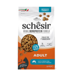 Schesir Monoprotein sausas pašaras su žuvimi katėms, 1,5 kg