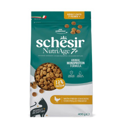 Schesir Monoprotein NutriAge 7+ sausas pašaras su vištiena vyresnio amžiaus katėms, 400 g