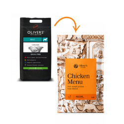 Oliver's Chicken Grain Free Medium sausas maistas šunims - Zoobaze.lt