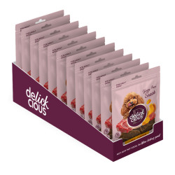 Delickcious Yummy Paws skanėstai su jautiena ir moliūgais šunims - Zoobaze.lt