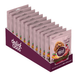Delickcious Yummy Paws skanėstai su eriena ir spanguolėmis šunims - Zoobaze.lt