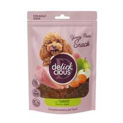 Delickcious Yummy Paws skanėstai su kalakutiena ir morkomis šunims