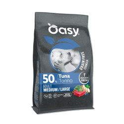Oasy Grain Free Adult Medium/Large sausas pašaras su tunu didesnių veislių šunims