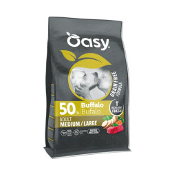 Oasy Grain Free Adult Medium/Large sausas pašaras su buivoliena didesnių veislių šunims