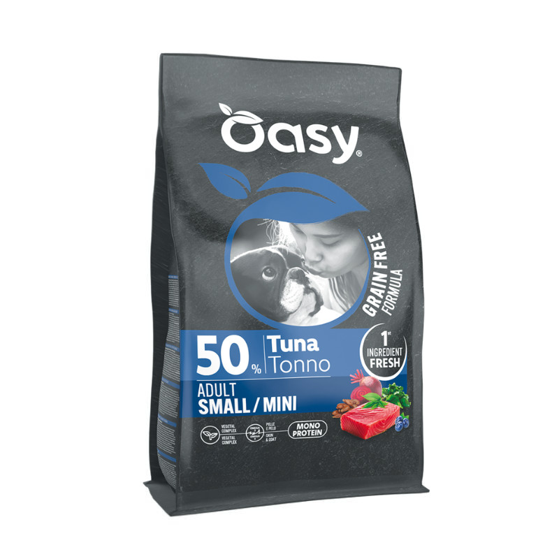 Oasy Grain Free Adult Small/Mini sausas pašaras su tunu mažų veislių šunims