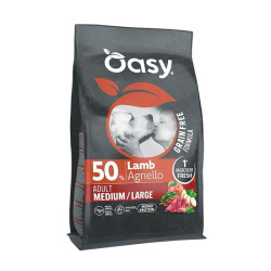 Oasy Grain Free Adult Medium & Large sausas pašaras su ėriena šunims