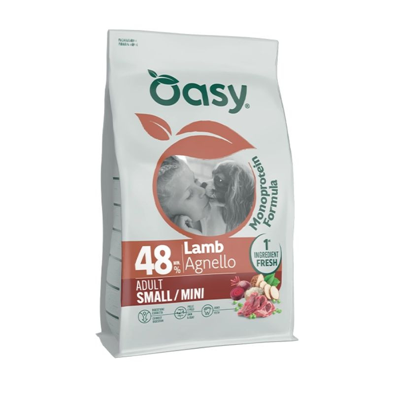 Oasy Monoprotein Adult Small/Mini sausas pašaras su ėriena mažų veislių šunims