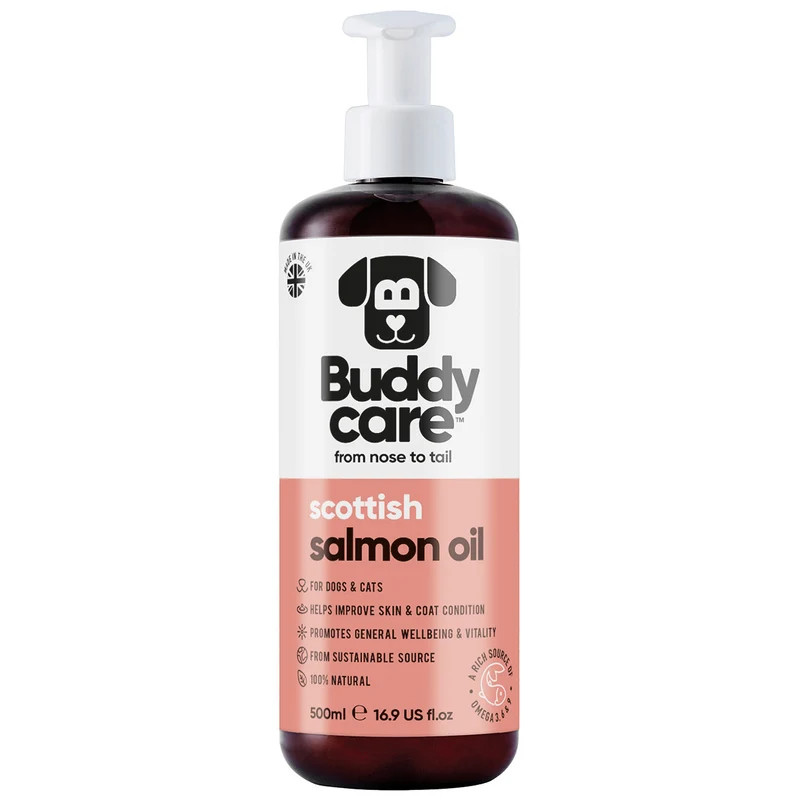Buddycare Scottish lašišų aliejus šunims ir katėms, 500 ml