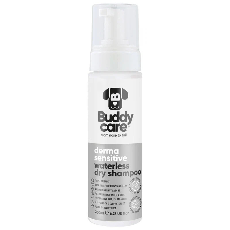 Buddycare Derma Sensitive sausas šampūnas šunims, 200 ml