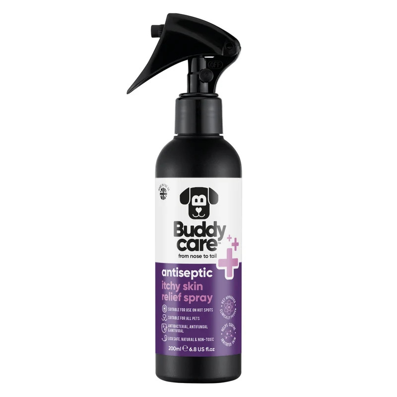 Buddycare Pet Antiseptic Itchy Skin Relief purškalas šunims ir katėms, 200 ml