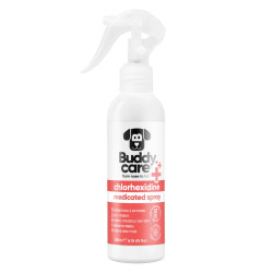 Buddycare Pet Antiseptic Chlorhexidine Medicated purškalas šunims ir katėms, 200 ml