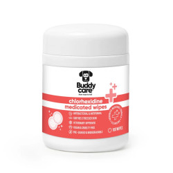 Buddycare Chlorhexidine Medicated gydomosios servetėlės šunims ir katėms, 100 vnt