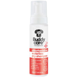 Buddycare Pet Antiseptic Chlorhexidine Medicated sausas šampūnas šunims, 200 ml