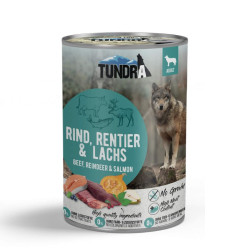 Tundra Dog konservai su jautiena, elniena ir lašiša šunims, 400 g