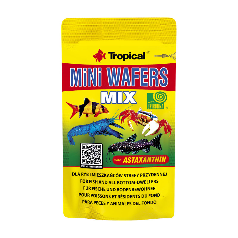 Tropical Mini Wafers Mix pašaras žuvims ir vežiagyviams