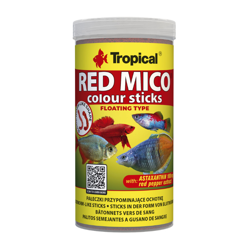 Tropical Red Micro Colour Sticks pašaras žuvims