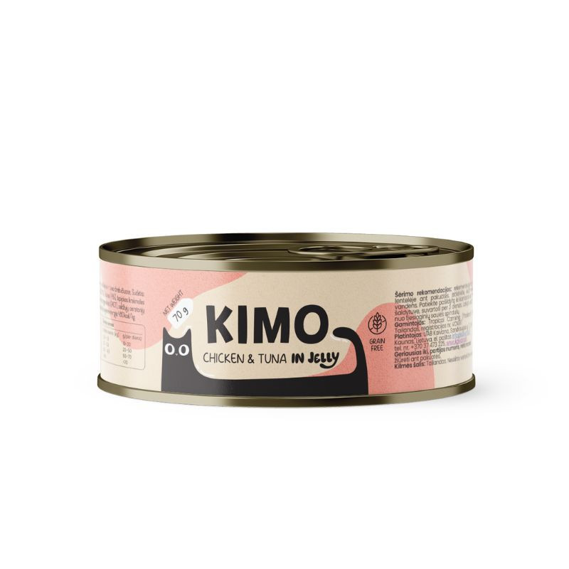 Kimo Chicken & Tuna in Soft Jelly konservai su vištiena ir tunu katėms