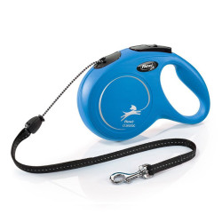 Flexi Classic Cord Blue automatinis pavadėlis šunims - Zoobazė