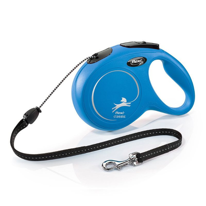 Flexi Classic Cord Blue automatinis pavadėlis šunims - Zoobazė